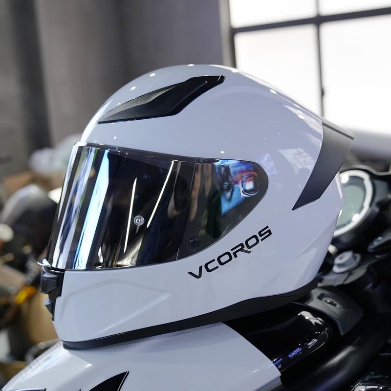 VCOROS Motorcycle Helmets Visor Shield WS-609 Full Face Helmet Visor Replacement Accessories (Chrome Silver) - Image 4